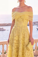 Load image into Gallery viewer, Pink Floral Off the Shoulder A Line Maxi Beach Wedding Guest Dress