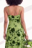 Load image into Gallery viewer, Dusty Purple A-Line Velvet Floral Long Wedding Guest Dress with Slit