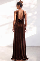Load image into Gallery viewer, Dark Green Velvet Mermaid Spaghetti Straps Long Wedding Guest Dress