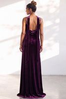 Load image into Gallery viewer, Dark Green Velvet Mermaid Spaghetti Straps Long Wedding Guest Dress
