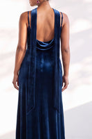 Load image into Gallery viewer, Dark Green Velvet Mermaid Spaghetti Straps Long Wedding Guest Dress