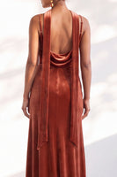 Load image into Gallery viewer, Dark Green Velvet Mermaid Spaghetti Straps Long Wedding Guest Dress