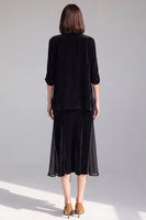 Load image into Gallery viewer, Black 2 Piece One Button Velvet Shawl Lapel Business Suits