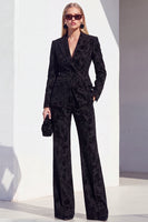 Load image into Gallery viewer, Floral Grey Notchd Lapel 2 Piece Long Sleeves Prom Suits