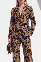 Load image into Gallery viewer, Floral Grey Notchd Lapel 2 Piece Long Sleeves Prom Suits