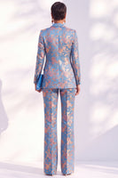 Load image into Gallery viewer, Floral Peak Lapel Green Slim Fit 2 Piece Prom Suits