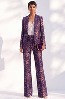 Load image into Gallery viewer, Floral Peak Lapel Green Slim Fit 2 Piece Prom Suits