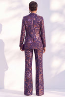 Load image into Gallery viewer, Floral Peak Lapel Green Slim Fit 2 Piece Prom Suits