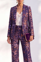 Load image into Gallery viewer, Floral Peak Lapel Green Slim Fit 2 Piece Prom Suits
