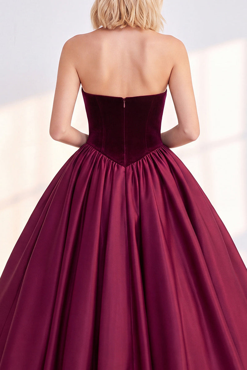Load image into Gallery viewer, Dark Green Velvet Sweetheart A Line Midi Formal Dress