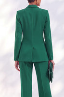 Load image into Gallery viewer, Fresh Emerald Double Breasted Peak Lapel Slim Fit 2 Piece Business Suits
