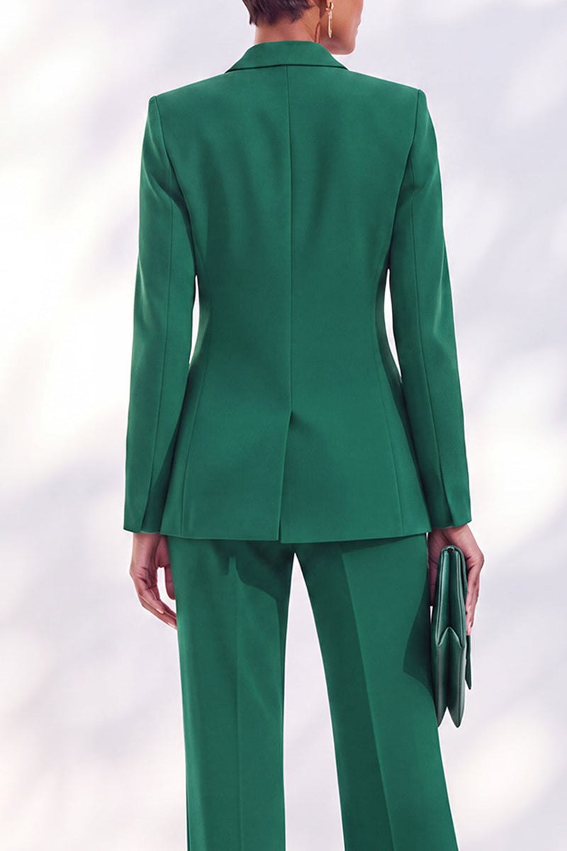 Load image into Gallery viewer, Fresh Emerald Double Breasted Peak Lapel Slim Fit 2 Piece Business Suits