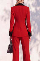 Load image into Gallery viewer, Khaki Shawl Lapel Double Breasted Wide Leg 2 Piece Business Suits