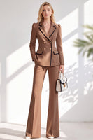 Load image into Gallery viewer, Light Pink Notched Lapel Double Breasted 2 Piece Business Suits
