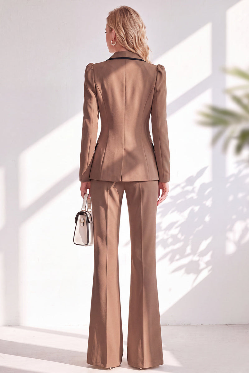 Load image into Gallery viewer, Light Pink Notched Lapel Double Breasted 2 Piece Business Suits