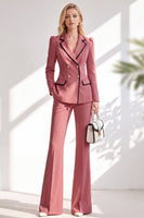 Load image into Gallery viewer, Light Pink Notched Lapel Double Breasted 2 Piece Business Suits