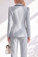 Load image into Gallery viewer, Light Pink Notched Lapel Double Breasted 2 Piece Business Suits