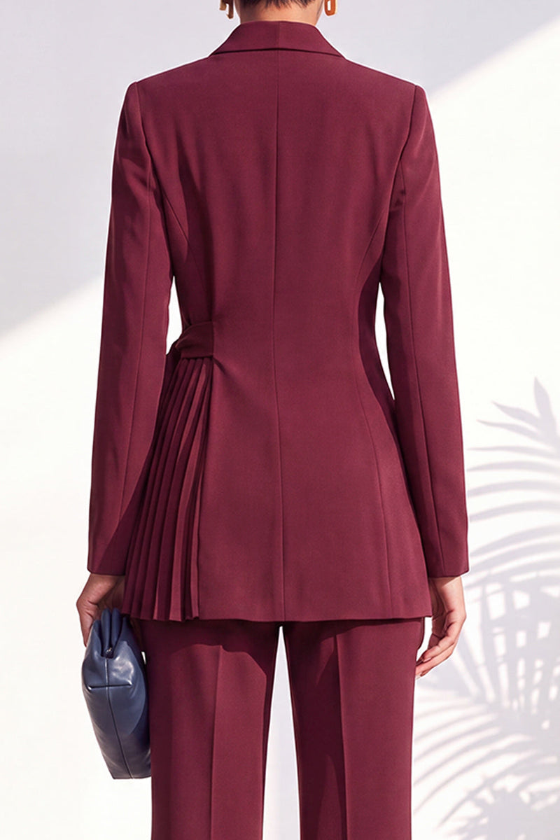Load image into Gallery viewer, Shawl Lapel Dark Grey 2 Piece Pleated Business Suits with Sash