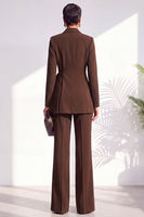 Load image into Gallery viewer, Shawl Lapel Dark Grey 2 Piece Pleated Business Suits with Sash
