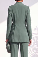 Load image into Gallery viewer, Shawl Lapel Dark Grey 2 Piece Pleated Business Suits with Sash