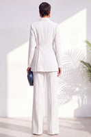 Load image into Gallery viewer, Shawl Lapel Dark Grey 2 Piece Pleated Business Suits with Sash