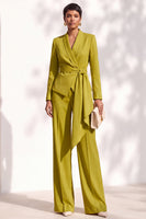 Load image into Gallery viewer, Burgundy Shawl Lapel 2 Piece Long Sleeves Business Suits with Sash