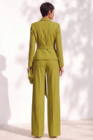 Load image into Gallery viewer, Burgundy Shawl Lapel 2 Piece Long Sleeves Business Suits with Sash