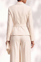 Load image into Gallery viewer, Burgundy Shawl Lapel 2 Piece Long Sleeves Business Suits with Sash