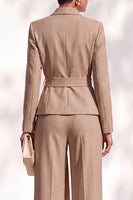 Load image into Gallery viewer, Burgundy Shawl Lapel 2 Piece Long Sleeves Business Suits with Sash
