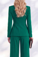 Load image into Gallery viewer, Blue Shawl Lapel 2 Piece Ruched Beaded Business Suits
