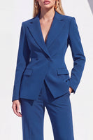 Load image into Gallery viewer, Grey Blue Notched Lapel 2 Piece One Button Business Suits