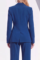 Load image into Gallery viewer, Grey Blue Notched Lapel 2 Piece One Button Business Suits