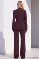 Load image into Gallery viewer, Grey Blue Notched Lapel 2 Piece One Button Business Suits