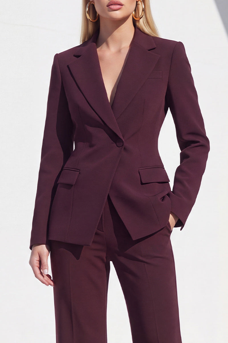 Load image into Gallery viewer, Grey Blue Notched Lapel 2 Piece One Button Business Suits
