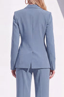 Load image into Gallery viewer, Grey Blue Notched Lapel 2 Piece One Button Business Suits