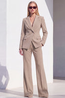 Load image into Gallery viewer, Grey Blue Notched Lapel 2 Piece One Button Business Suits