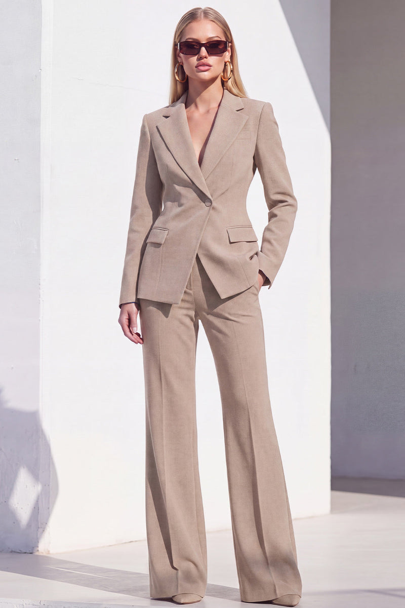 Load image into Gallery viewer, Grey Blue Notched Lapel 2 Piece One Button Business Suits