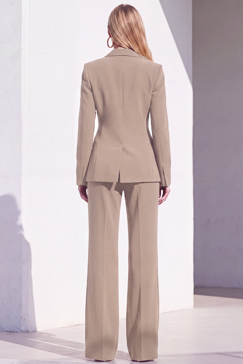 Load image into Gallery viewer, Grey Blue Notched Lapel 2 Piece One Button Business Suits