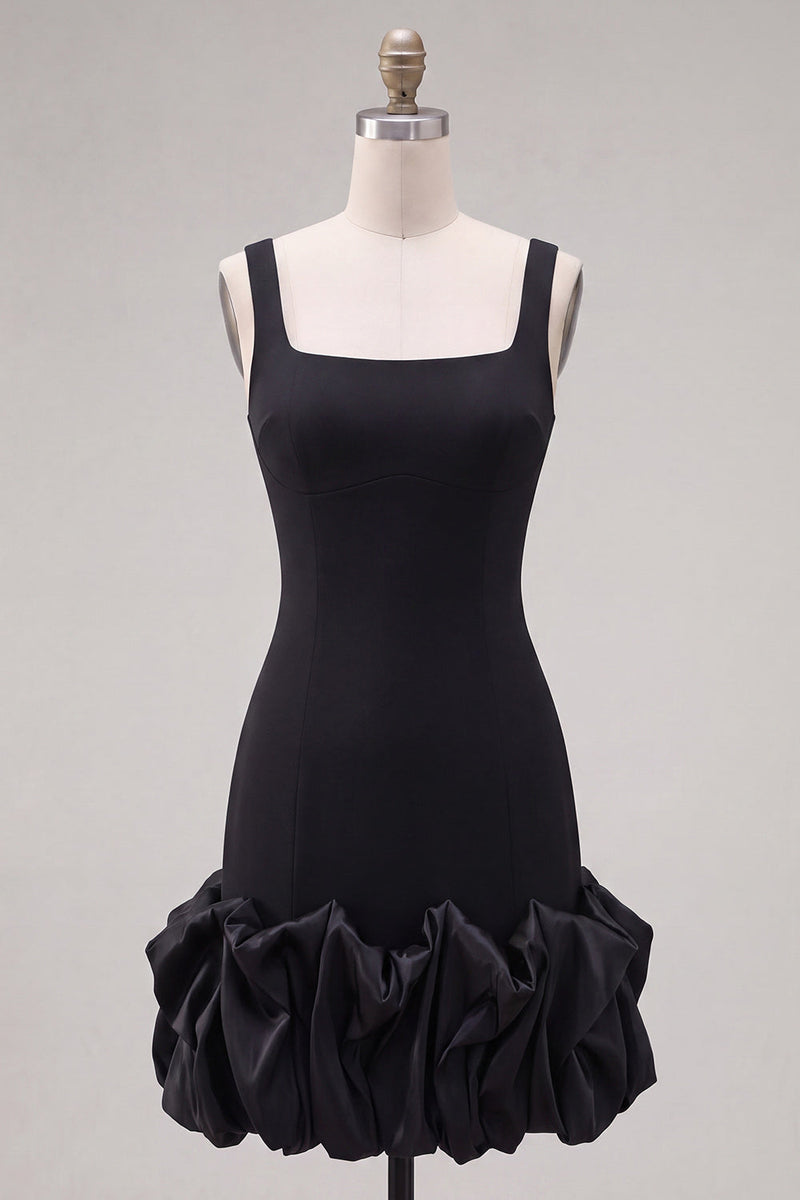Load image into Gallery viewer, Fuchsia Square Neck Tight Ruffled Short Cocktail Dress