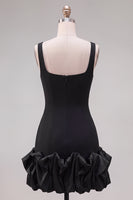 Load image into Gallery viewer, Fuchsia Square Neck Tight Ruffled Short Cocktail Dress