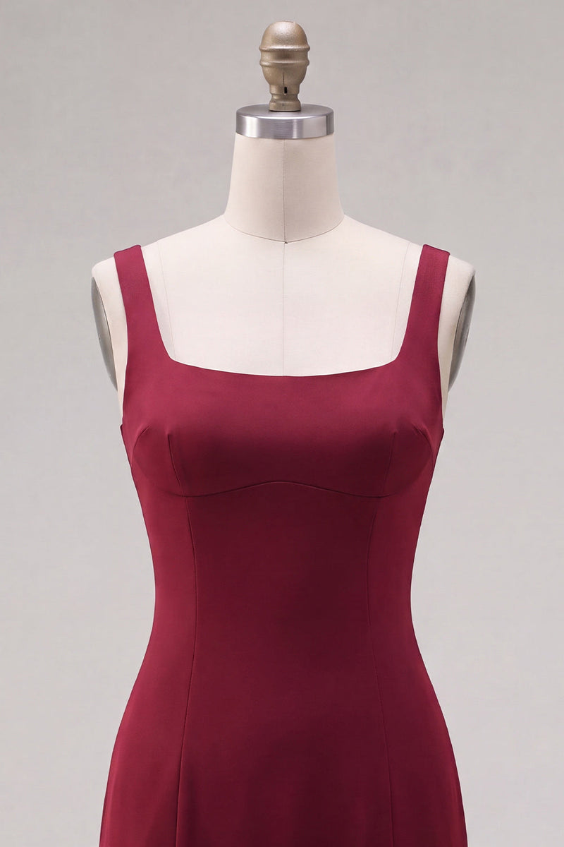 Load image into Gallery viewer, Fuchsia Square Neck Tight Ruffled Short Cocktail Dress