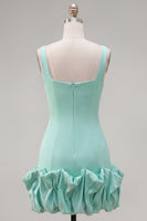 Load image into Gallery viewer, Fuchsia Square Neck Tight Ruffled Short Cocktail Dress