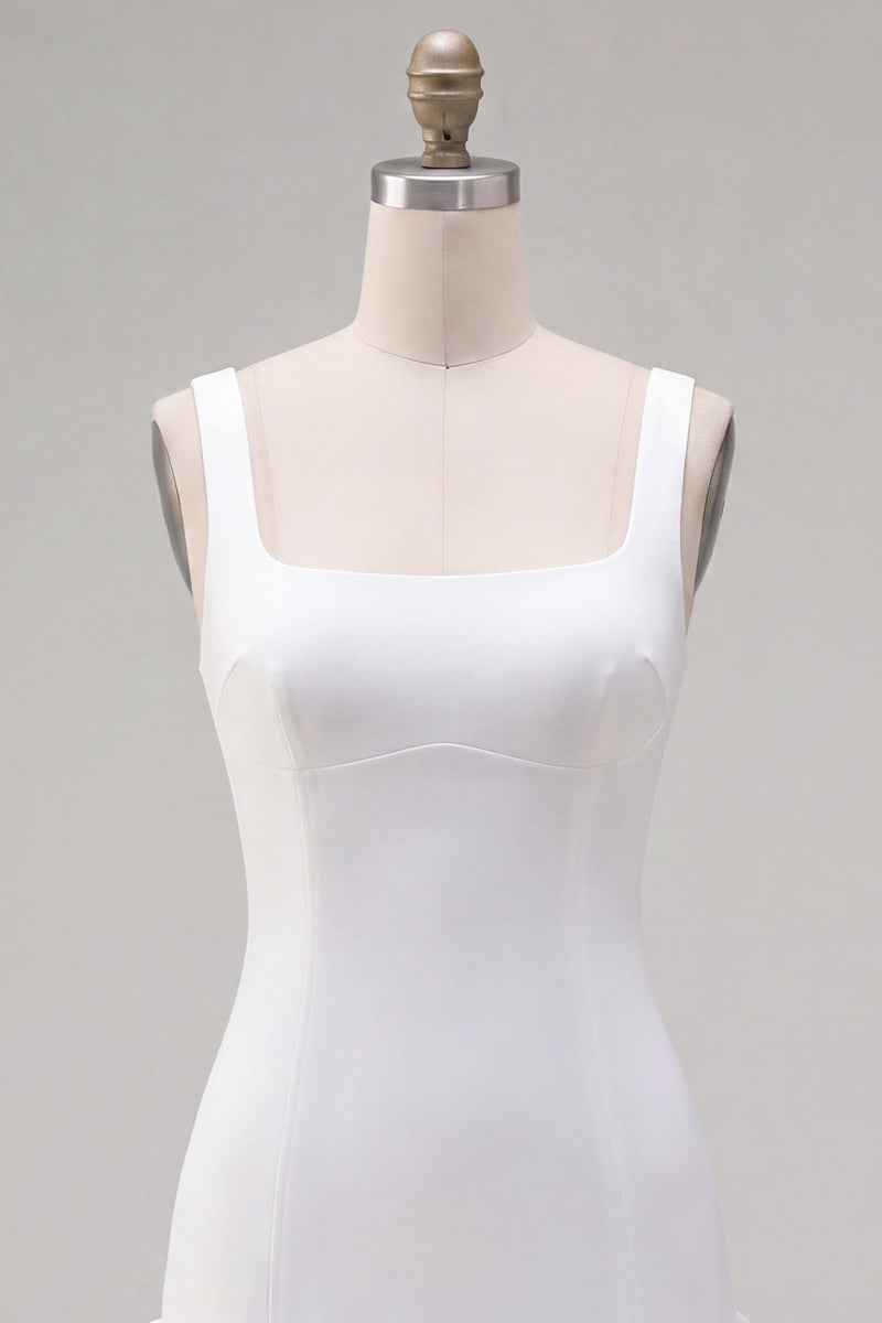 Load image into Gallery viewer, Fuchsia Square Neck Tight Ruffled Short Cocktail Dress