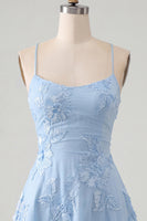 Load image into Gallery viewer, Floral Fuchsia A-Line Spaghetti Straps Short Cocktail Dress