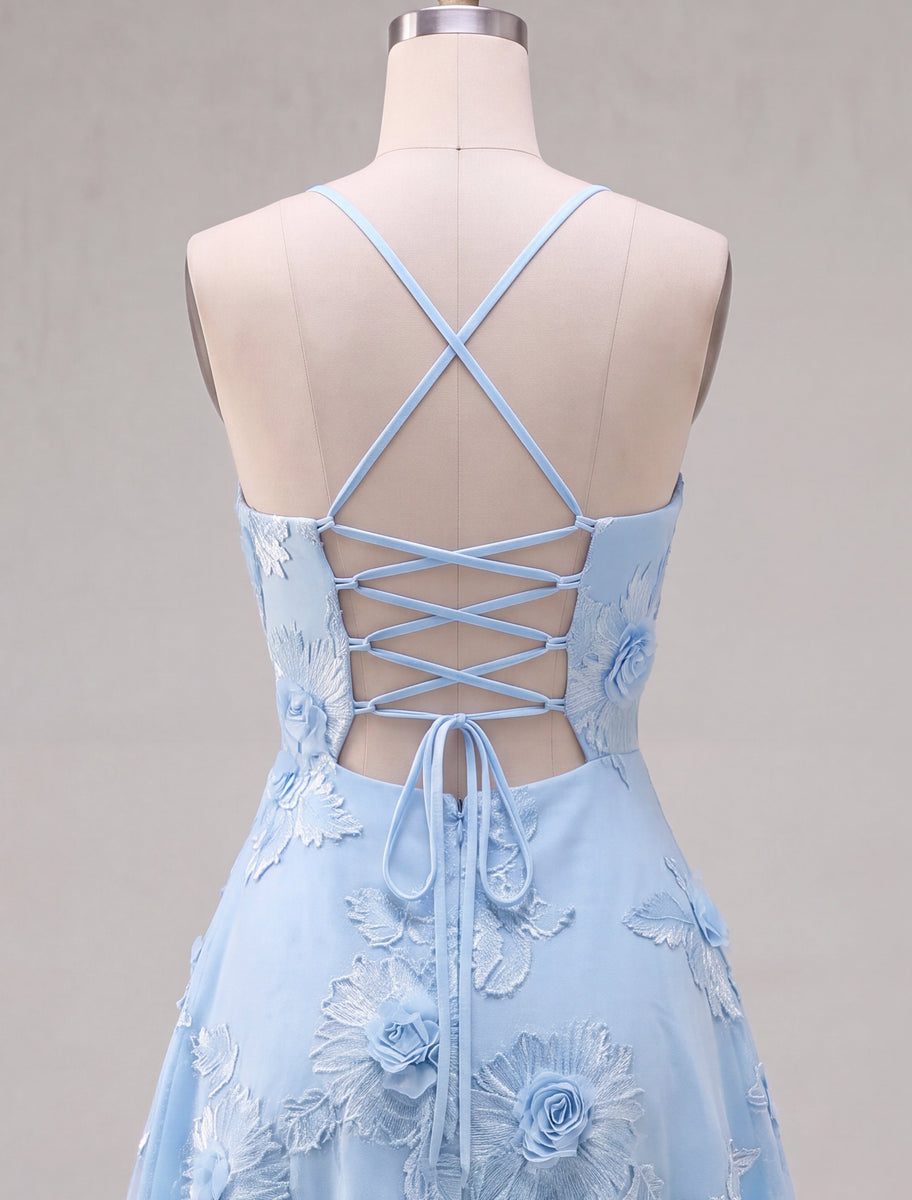 Load image into Gallery viewer, Floral Fuchsia A-Line Spaghetti Straps Short Cocktail Dress