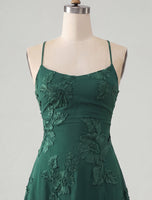 Load image into Gallery viewer, Floral Fuchsia A-Line Spaghetti Straps Short Cocktail Dress