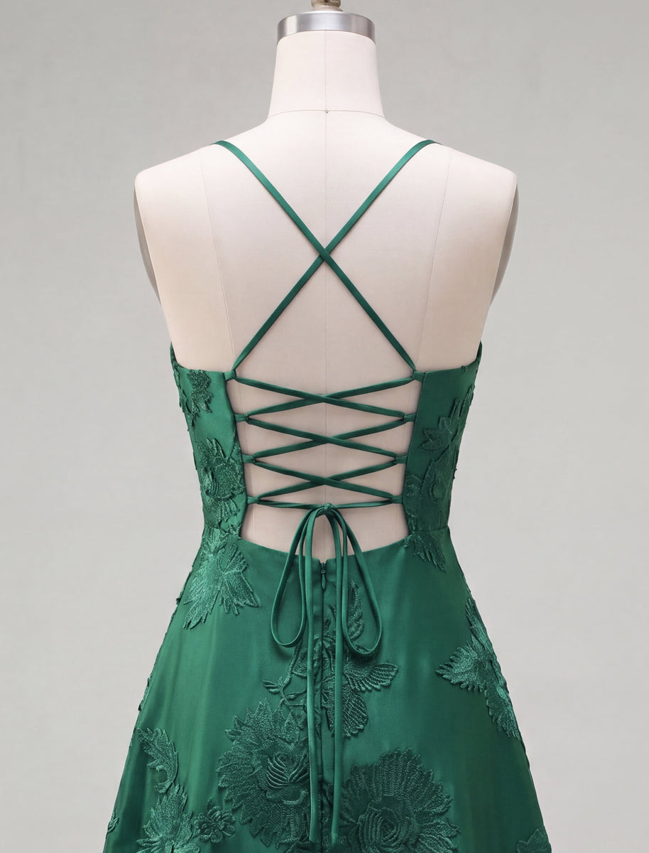 Load image into Gallery viewer, Floral Fuchsia A-Line Spaghetti Straps Short Cocktail Dress