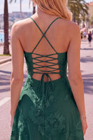 Load image into Gallery viewer, Floral Fuchsia A-Line Spaghetti Straps Short Cocktail Dress