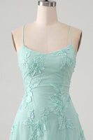 Load image into Gallery viewer, Floral Fuchsia A-Line Spaghetti Straps Short Cocktail Dress