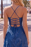 Load image into Gallery viewer, Floral Fuchsia A-Line Spaghetti Straps Short Cocktail Dress